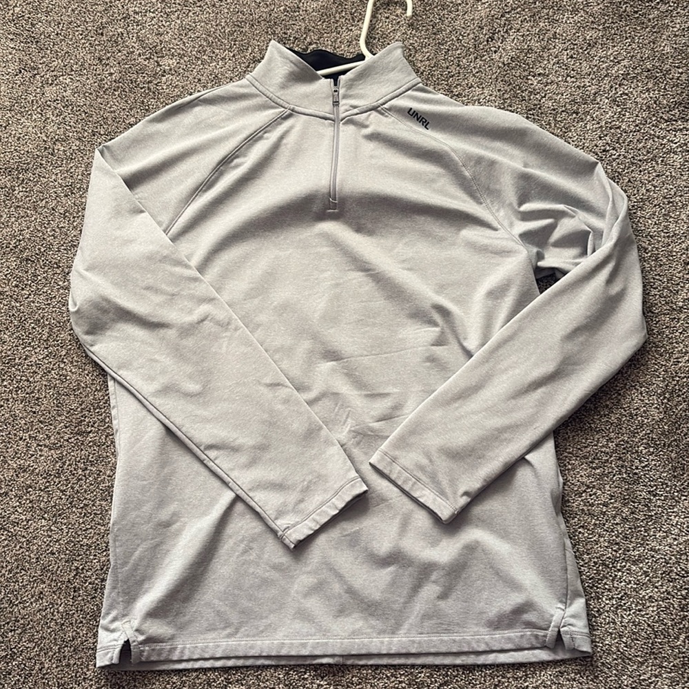 UNRL interlock quarter zip mens medium